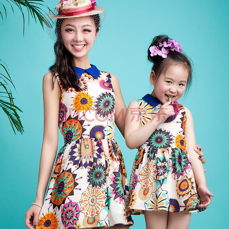 卡拉贝贝 欧洲宫廷<em>母女</em>背心裙 夏装新品 付款3