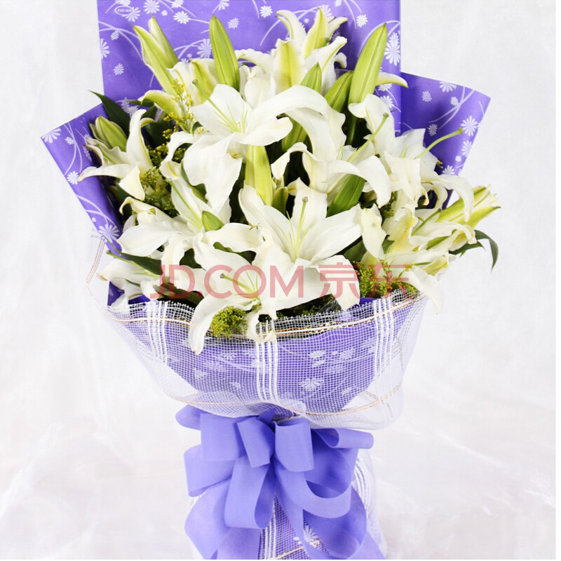 香水百合花束生日鲜花北京杭州鲜花同城速递成