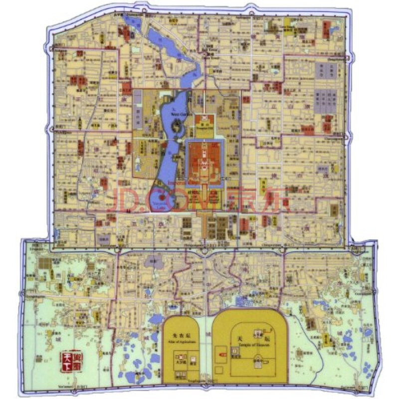 清北京城地图鼠标垫图片