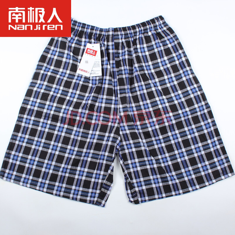 南极人<em>男士棉短裤</em> <em>运动</em>休闲格子松紧裤 居家大