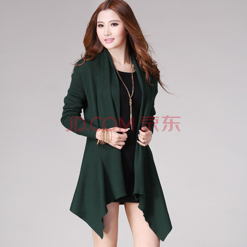 吉梅 新款连衣裙女<em>羊绒</em>披肩中<em>长款</em>不规则下摆