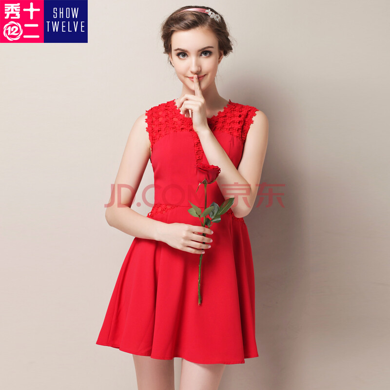 十二结婚女装 无袖连衣裙欧洲站2014<em>红裙子</em>新