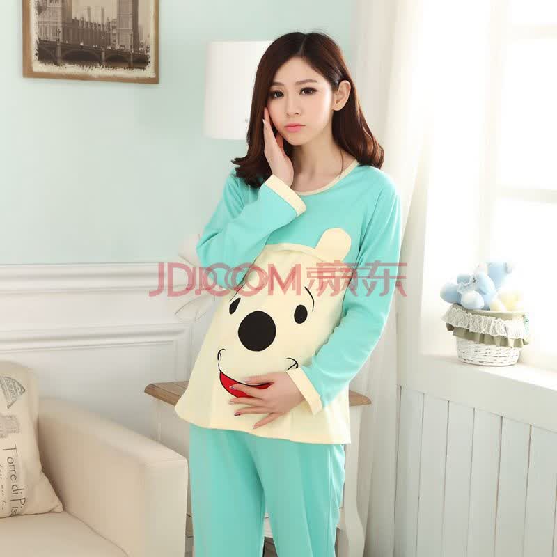 春秋夏季<em>孕妇纯棉睡衣夏</em> 坐月子服孕服睡衣外