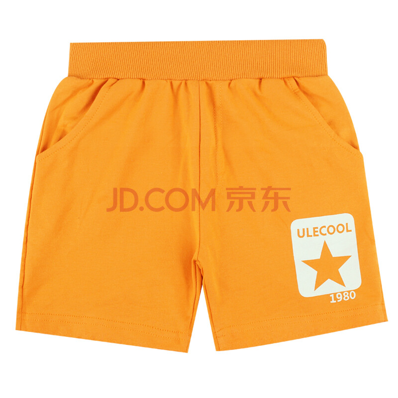 优乐酷童装<em>男夏装短裤纯棉</em>五分裤20897 黄色