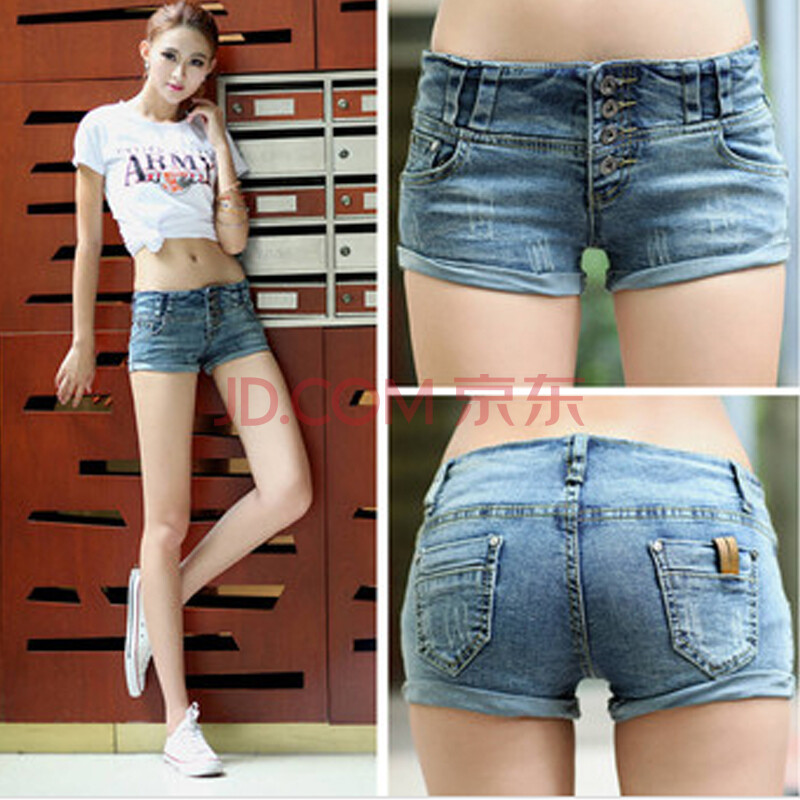 014新款韩版显瘦热裤低腰<em>牛仔短裤货到付款</em> 图