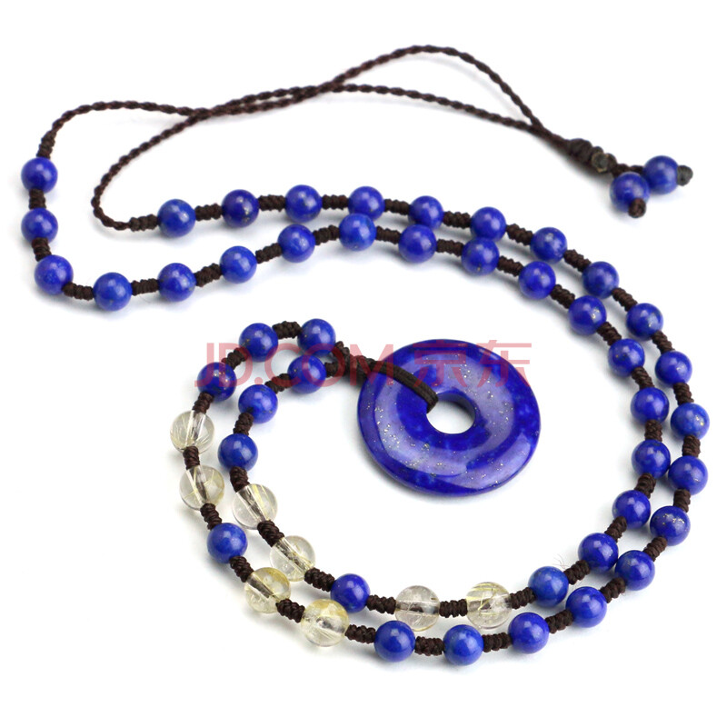 千年岁月 纯天然无染色<em>青金石毛衣链</em> 25mm青