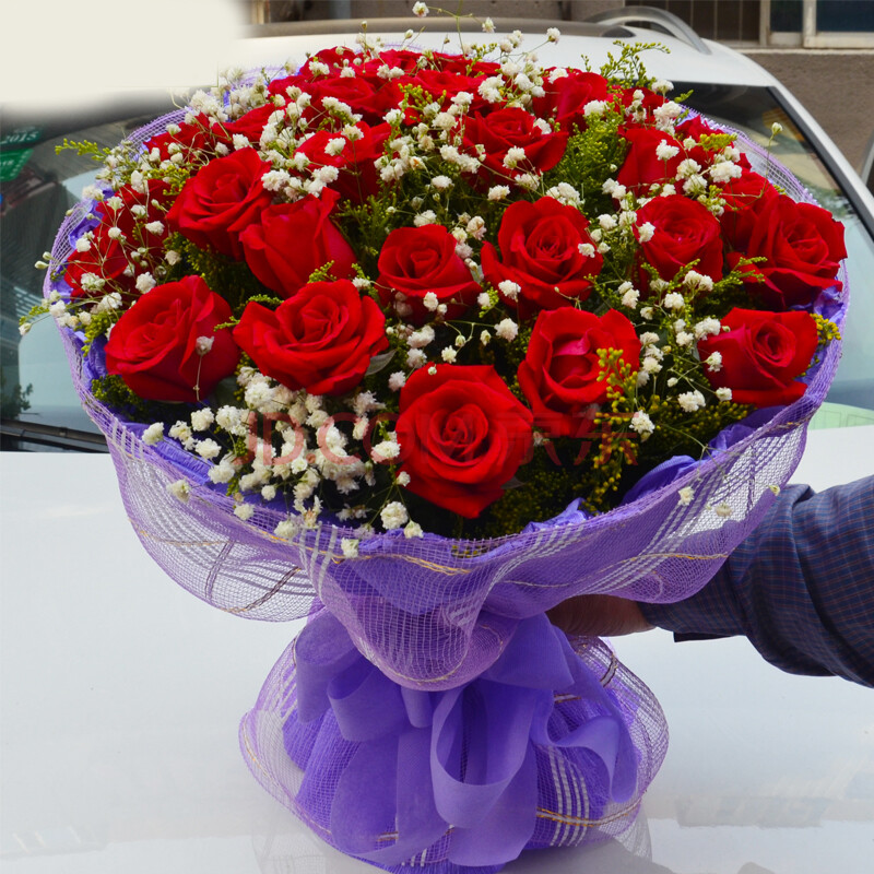 33支红玫瑰花束北京上海鲜花店 南京天津沈阳