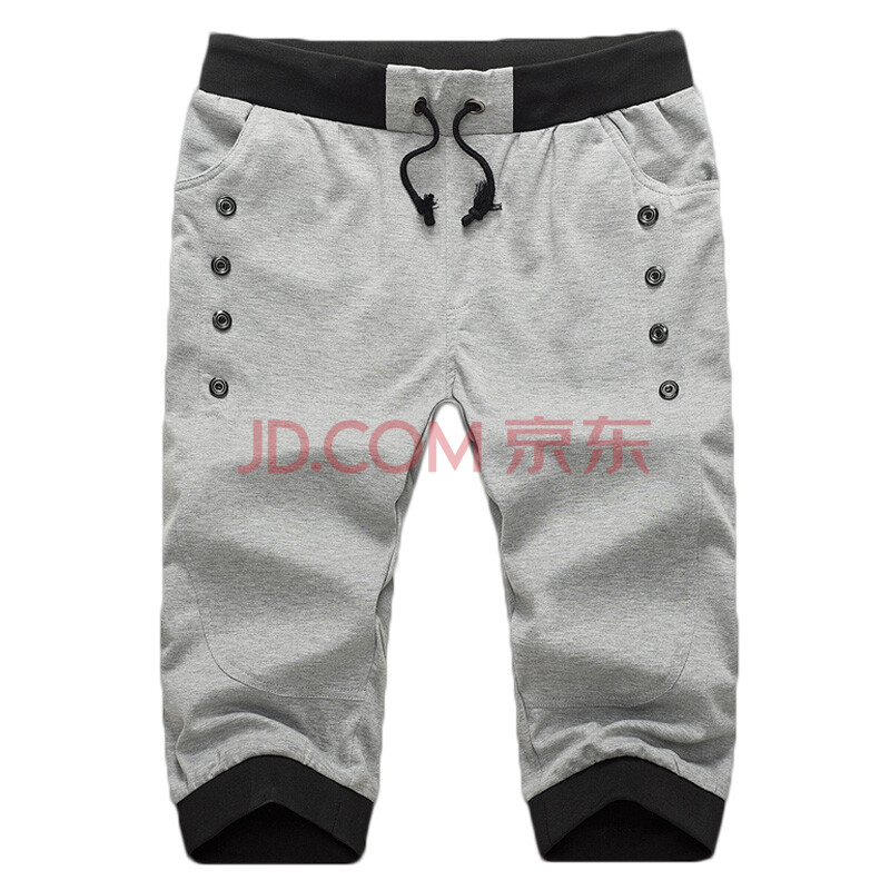 <em>夏日</em>男装休闲7七分裤 韩版修身<em>哈伦</em>裤运动<em>短裤</em>