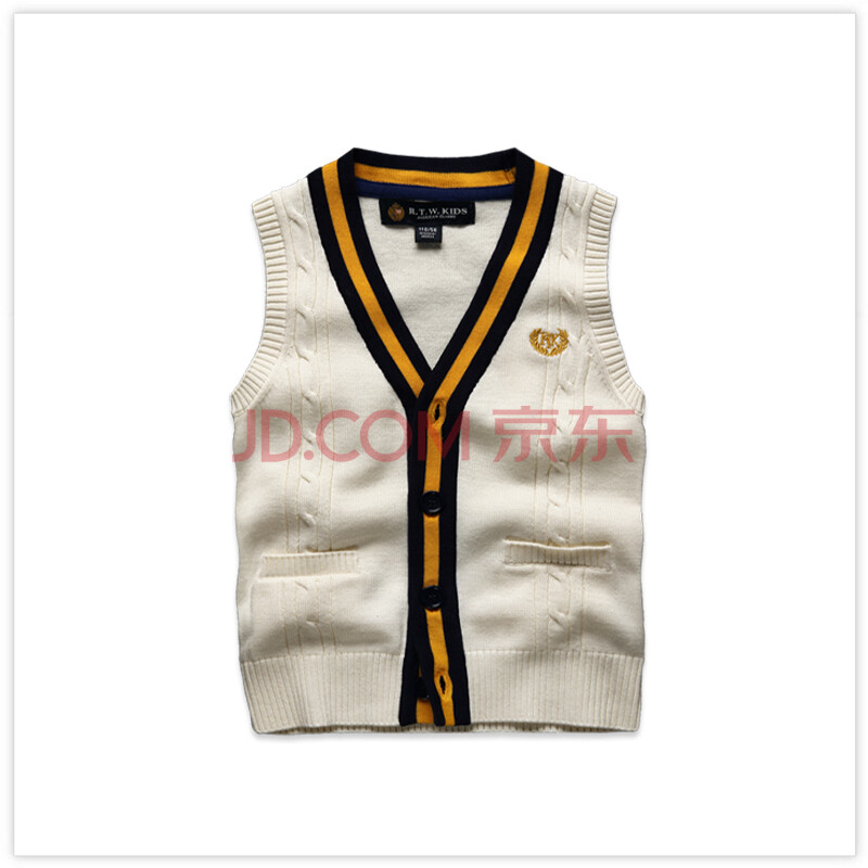 RTW 2014春装新款男童V领<em>学院风马甲</em>针织背