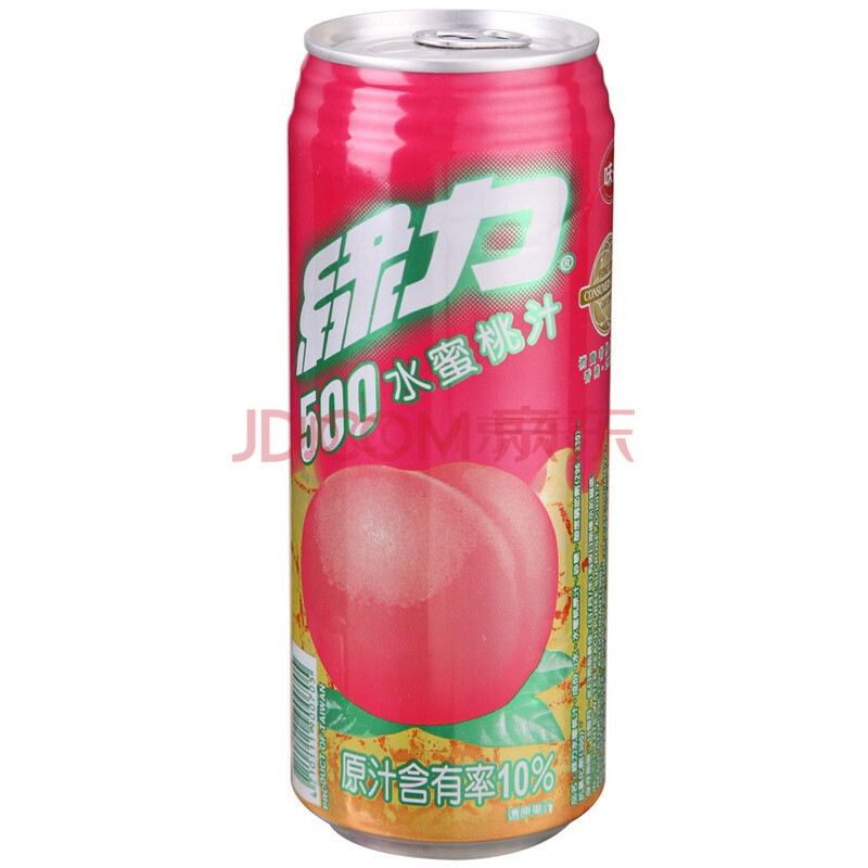 台湾进口绿力水蜜桃汁饮料490ml*12罐\/组图片