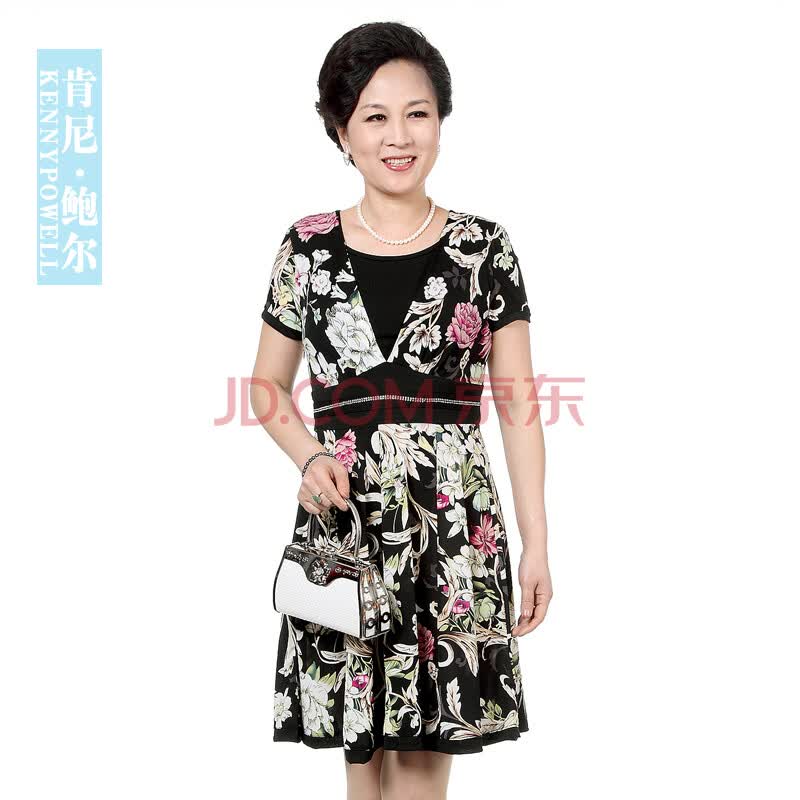 <em>中老年</em>连衣裙夏季妈妈裙<em>中老年</em>夏装连衣裙中年
