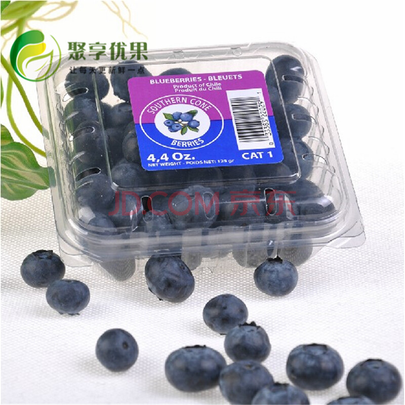【聚享优果】 进口水果 智利蓝莓 125g*4盒装图片