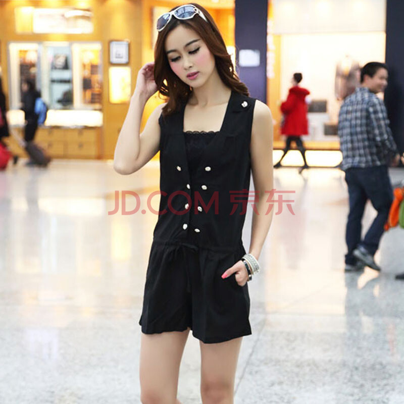 <em>2014新款连体</em>裤女装<em>短裤</em>韩版夏雪纺<em>连体</em>衣服