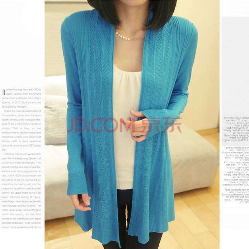 T-HILL 2014新款女装夏装长袖宽松中长款镂空