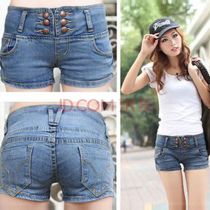 支持货到付款 姿昵娅<em>2014</em>春装<em>新款牛仔短裤</em>女