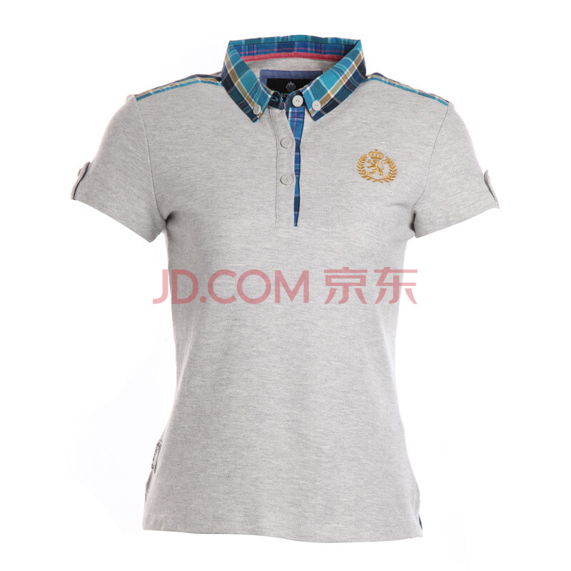 <em>鸿星尔克夏季女装</em>翻领短袖T恤女微领短袖T恤