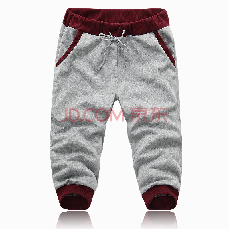 中裤 男士休闲七分裤 抽绳沙滩裤 夏季男<em>短裤</em>子