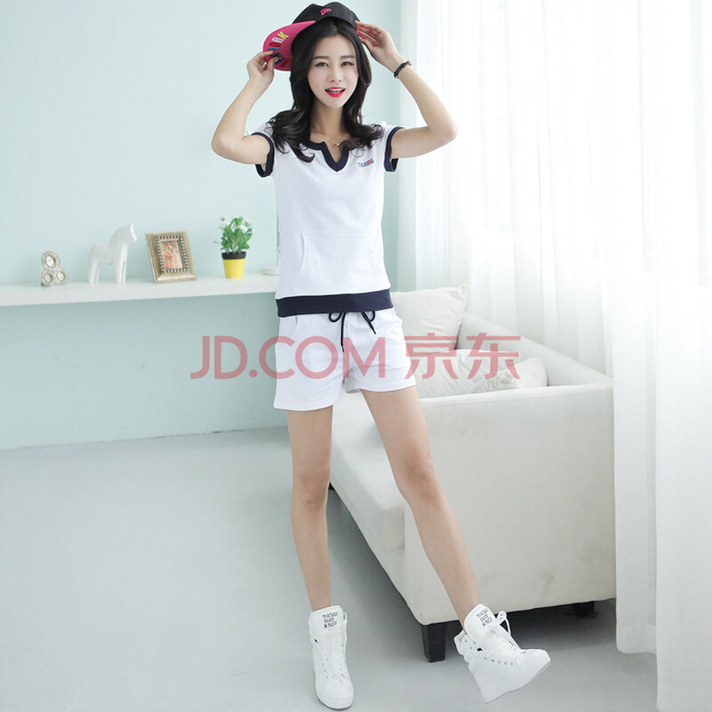 阁斯岚 2014夏季新款休闲时尚<em>短袖短裤套装女</em>