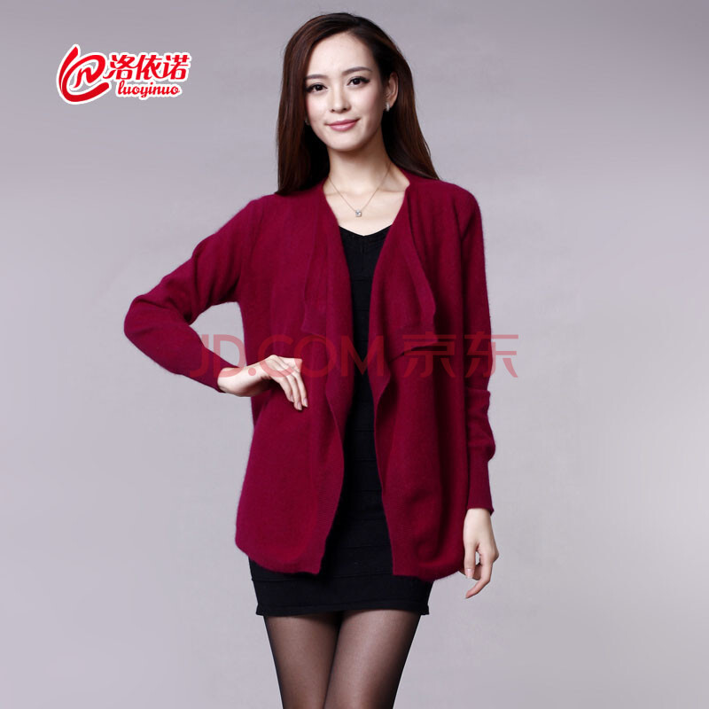 洛依诺女士<em>羊绒</em>衫 <em>针织衫开衫</em>外套<em>羊绒</em>毛衣外