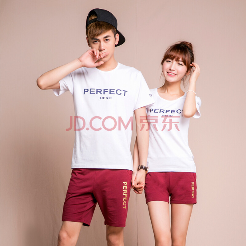 VANCS 夏装新情侣多色<em>搭配</em>套装韩版沙滩<em>短裤</em>