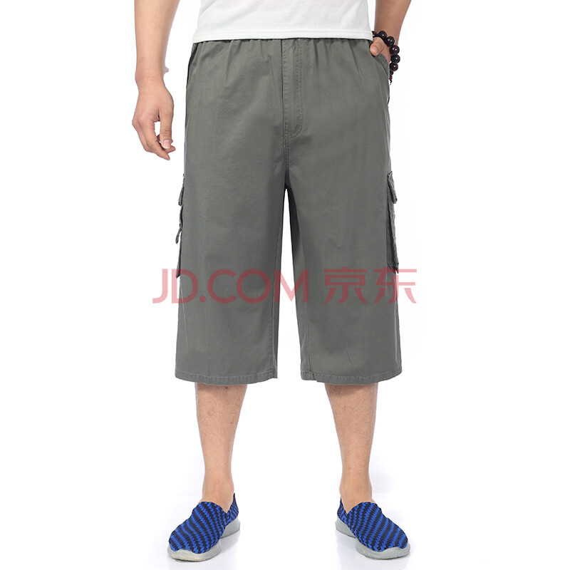 大胖子中裤 加大加<em>肥</em>七分裤 大<em>裤腿</em>裤子 休闲肥