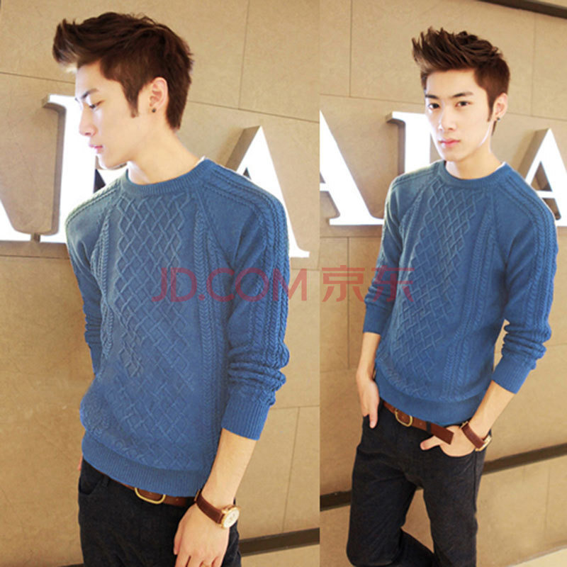 丹杰仕 2014新款韩版<em>时尚</em> <em>男士</em> <em>毛衣</em>针麻花<em>编织</em>