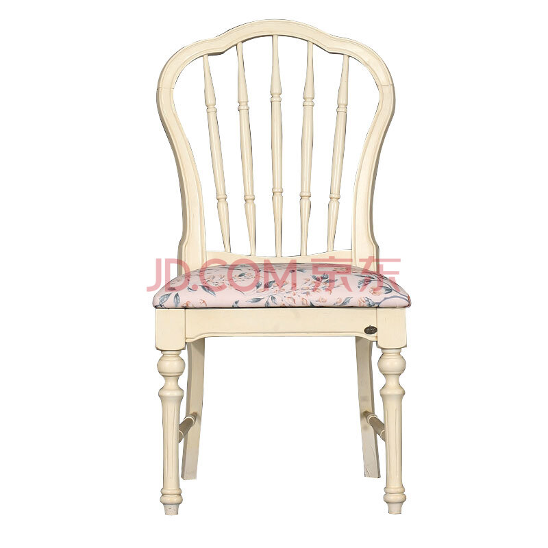 华日家居 洛可可美式田园家具 实木框架餐厅套餐椅 椅子图片-京东商城