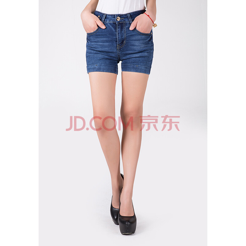 百旅Bailv夏装女时尚修身显瘦牛仔<em>短裤L</em>-2I011