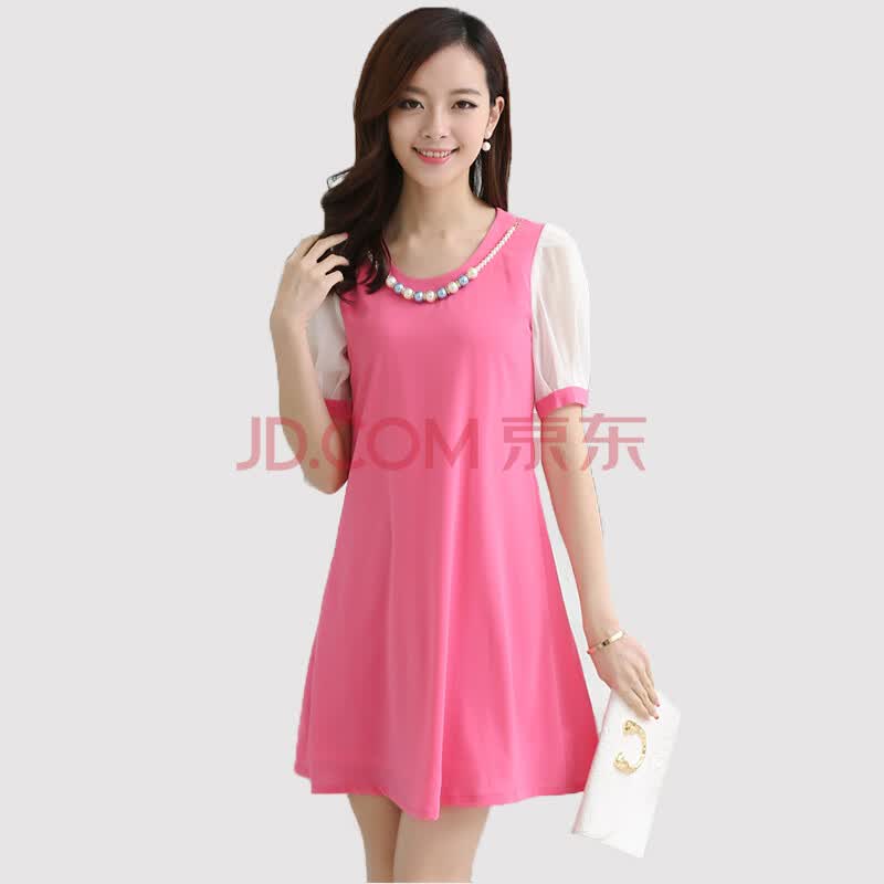 天使<em>保镖</em> 2014夏装新品 女装修身甜美<em>淑女</em>拼接