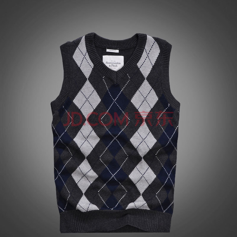2014春季新款<em>男士</em>菱形<em>编制</em>毛线背心<em>毛衣</em>马甲