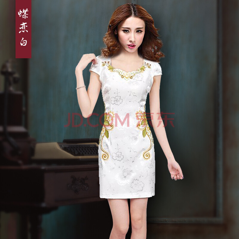 <em>2014</em>新款<em>女装</em>旗袍裙夏装时尚改良复古修身日