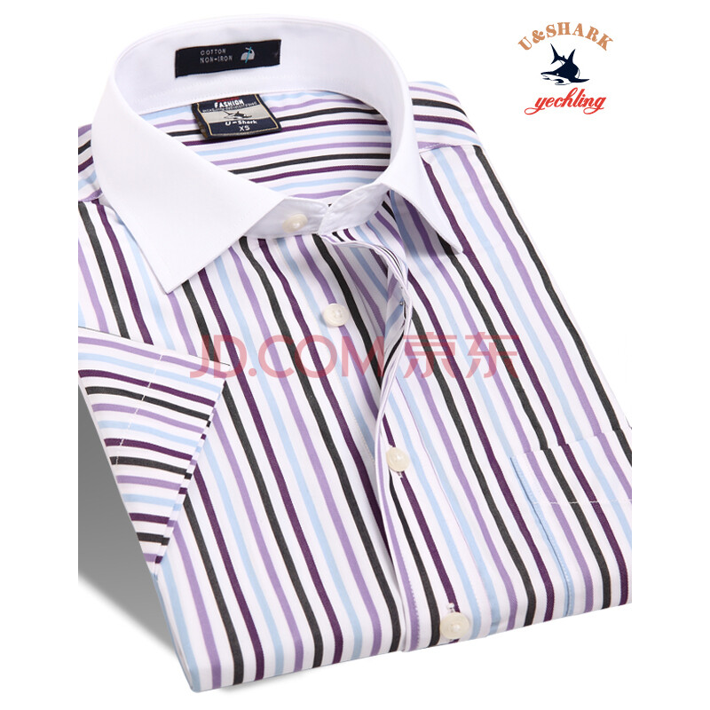 优鲨U-SHARK 2014新款男士时尚条纹男衬衣 