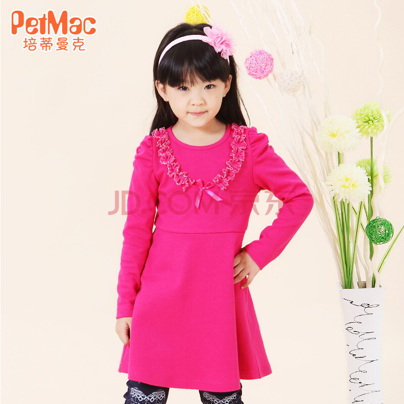 培蒂曼克<em>童装</em>长袖连衣裙 女童<em>裙子</em> <em>十岁</em>女孩连