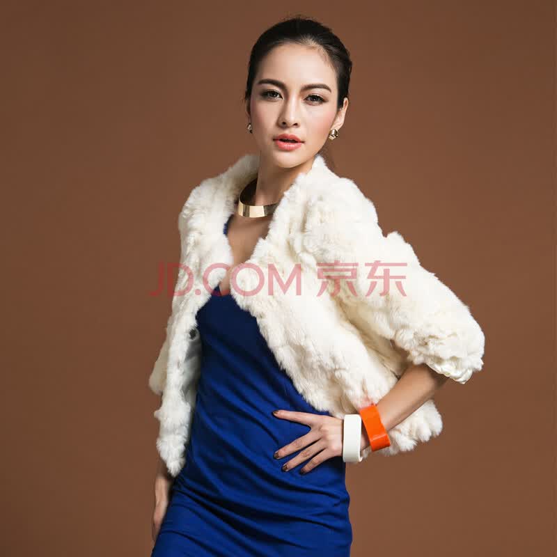 <em>芭欧</em>2013秋冬新款修身<em>短款</em>兔毛女士<em>皮草外套</em>