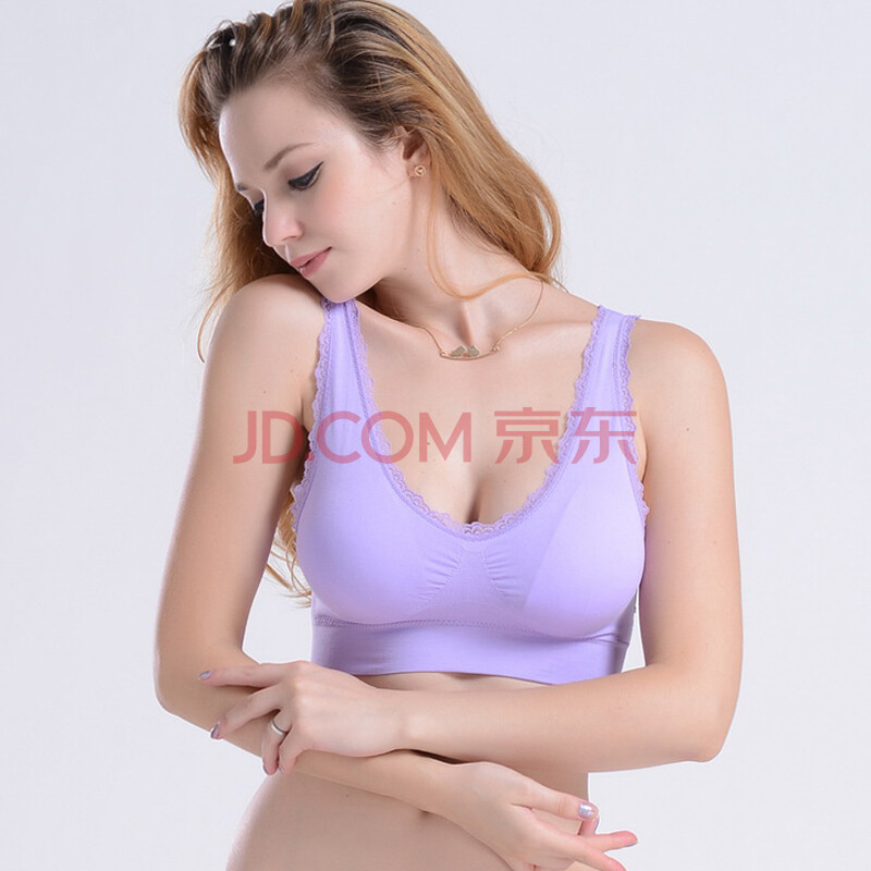 电视购物同款蕾丝边运动背心文胸