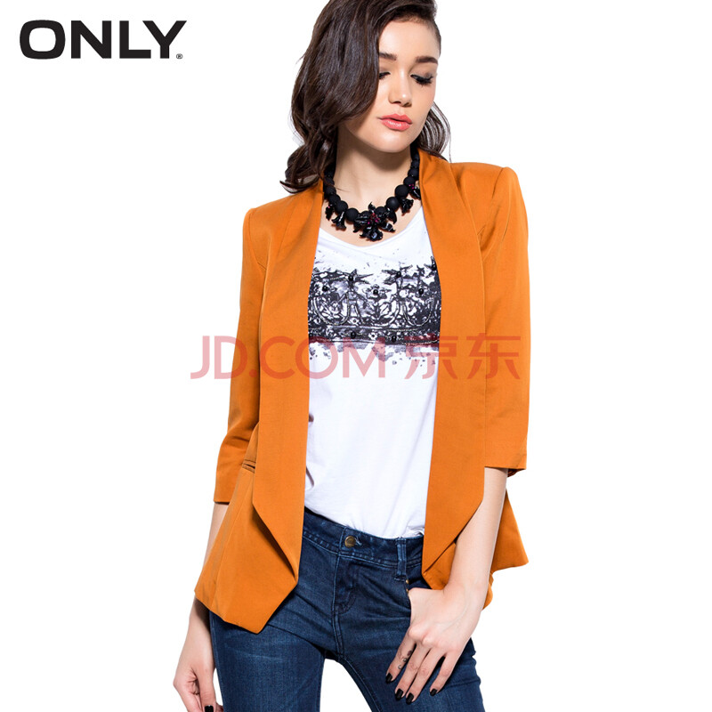 ONLY青果领中袖修身<em>女士小西服短外套</em>T|1124