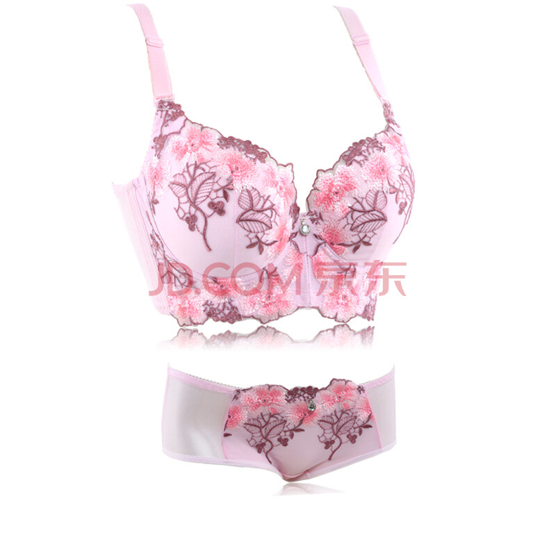 馨雅丽性感聚拢调整 收副乳刺绣<em>ABCD杯</em>内衣