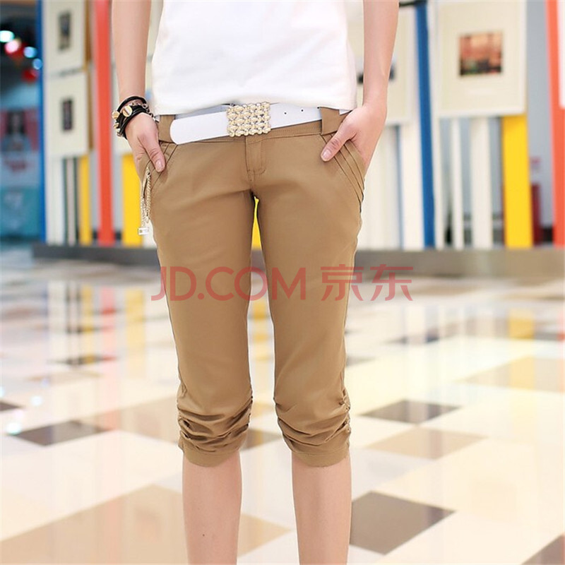 艾拉克蒂 2014 七分<em>裤女夏</em> 显瘦<em>短裤女</em>韩版潮宽