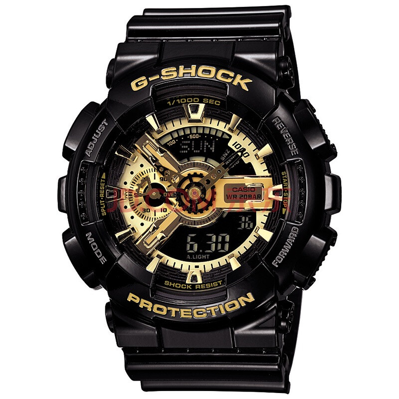 卡西欧(casio)手表 g-shock系列时尚魔金双显运动石英男表ga-110gb-1a