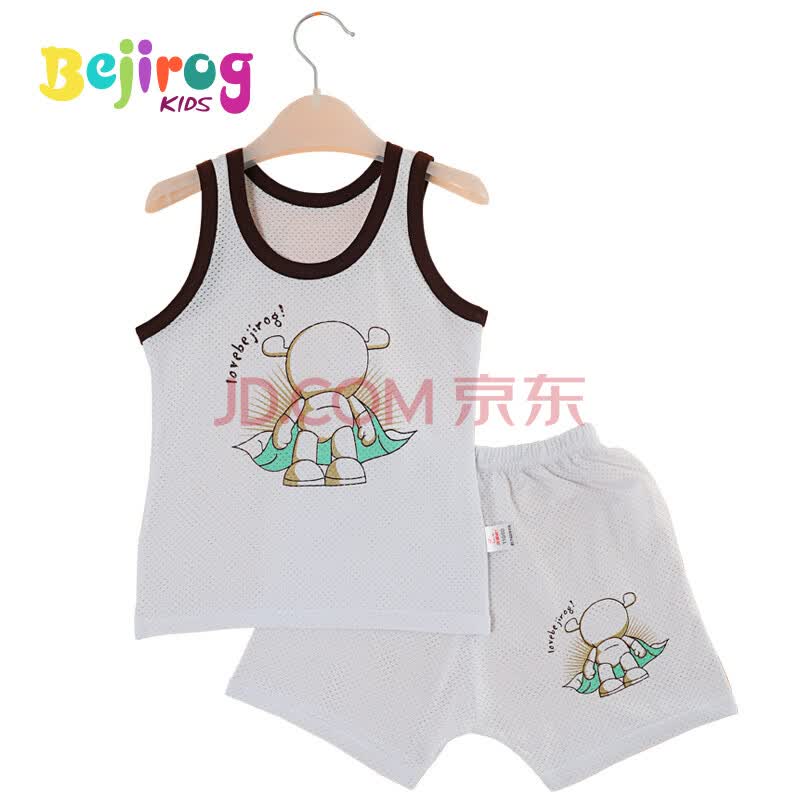 <em>北极绒</em>童装 <em>宝宝</em>夏季<em>纯棉睡衣</em>男女儿童无袖背