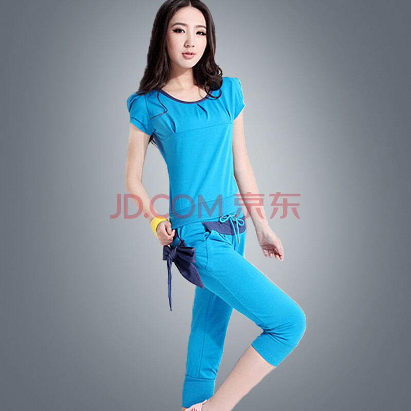 JG弈妃尚2014夏装新款<em>女装</em>上衣 <em>七分短裤</em>纯色