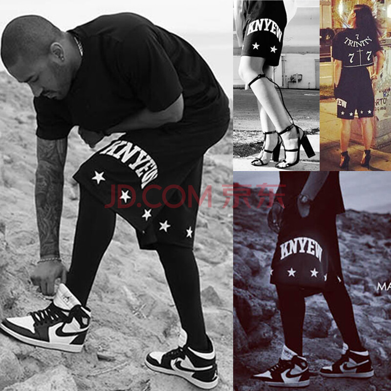 婵翠2014夏装权志龙 HBA 男女嘻哈街头<em>短裤</em>休