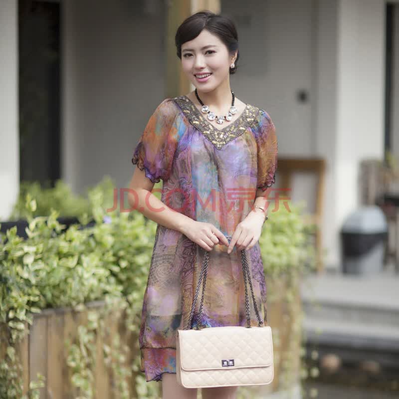 伊茹怡雅 <em>货到付款</em>大码<em>女装</em>夏装新款加肥<em>加大</em>