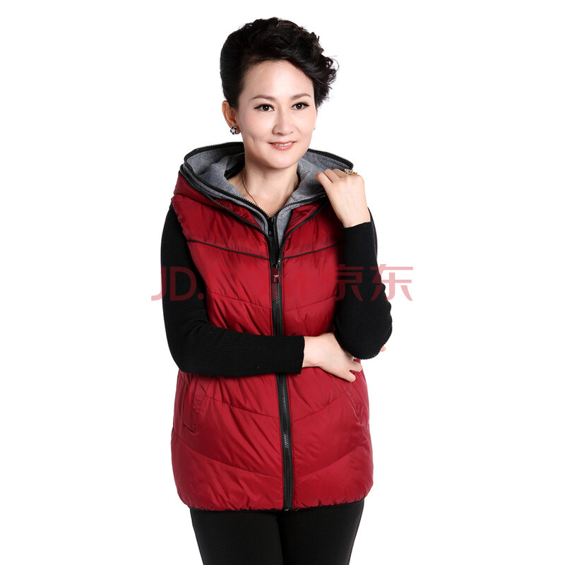 咔金琳 <em>中老年女装马甲</em>秋装背心大码中长款中