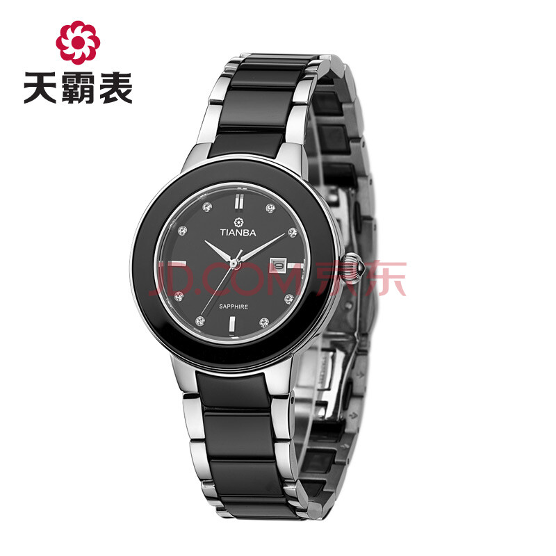 <em>天霸</em>(TIANBA)石英<em>表</em> 女士手表 <em>陶瓷</em>腕表 防水时