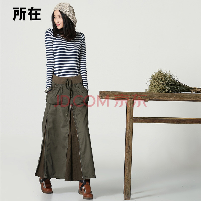 所在 女装秋冬新款 针织休闲长裙<em>半身裙A字裙</em>