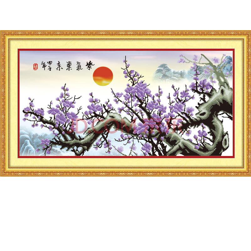 华庭丽娜 时尚中国风室内客厅装饰挂画 精美钻石画 紫气东来