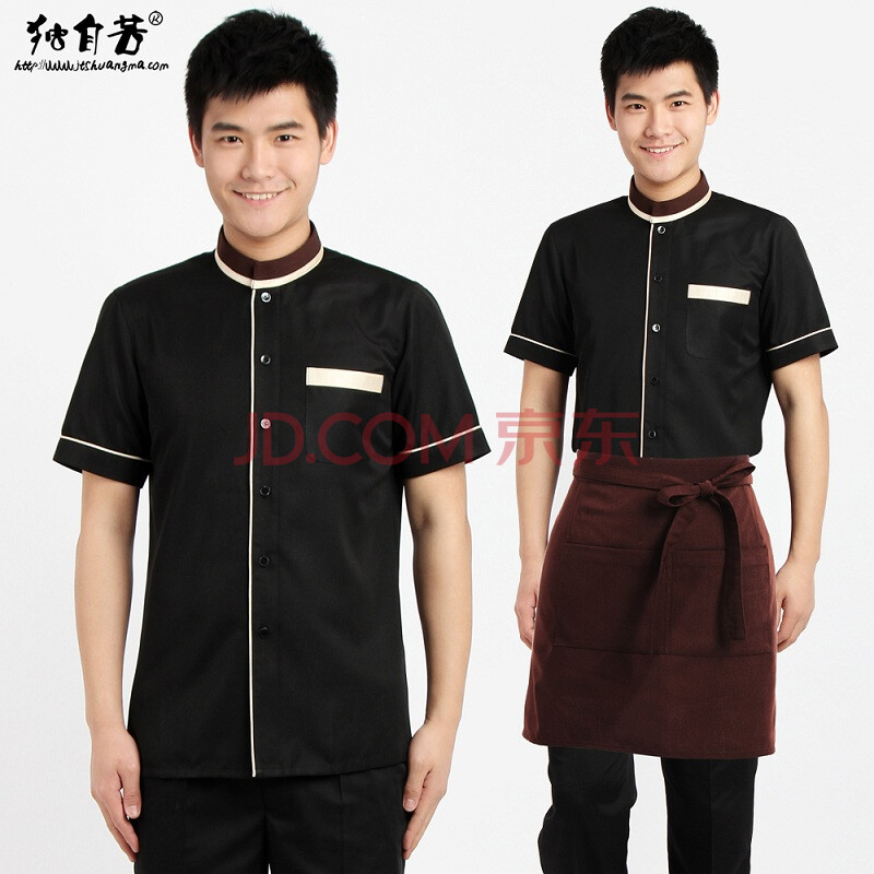 芳酒店西餐咖啡厅工作制服夏装短袖男<em>服务员</em>传