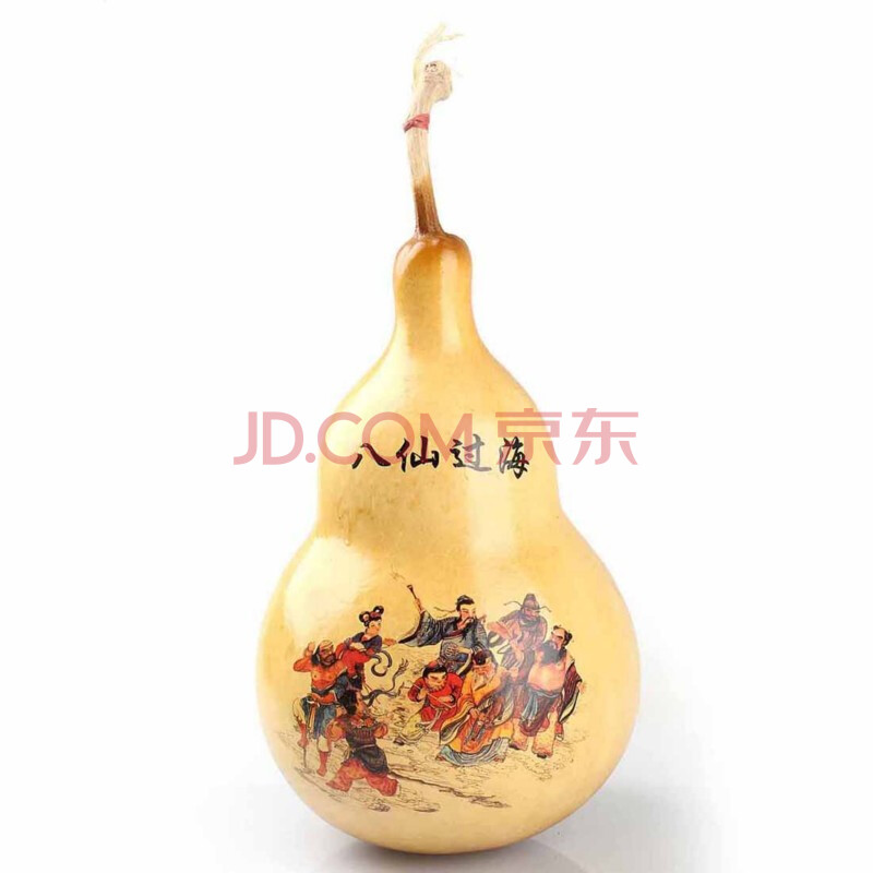 天然贴画葫芦【八仙过海】摆件