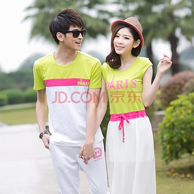 【<em>货到付款</em>】佰姿蓝 2014 情侣装<em>夏装</em>新款韩版